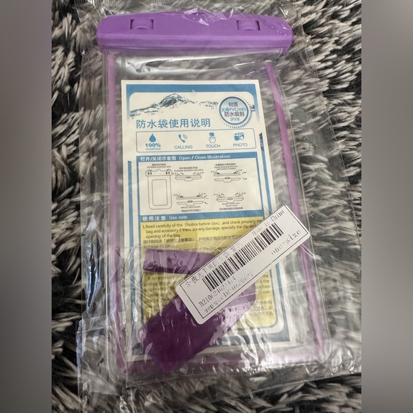 NWT - WATERPROOF PHONE POUCH (PURPLE) - Picture 6 of 7